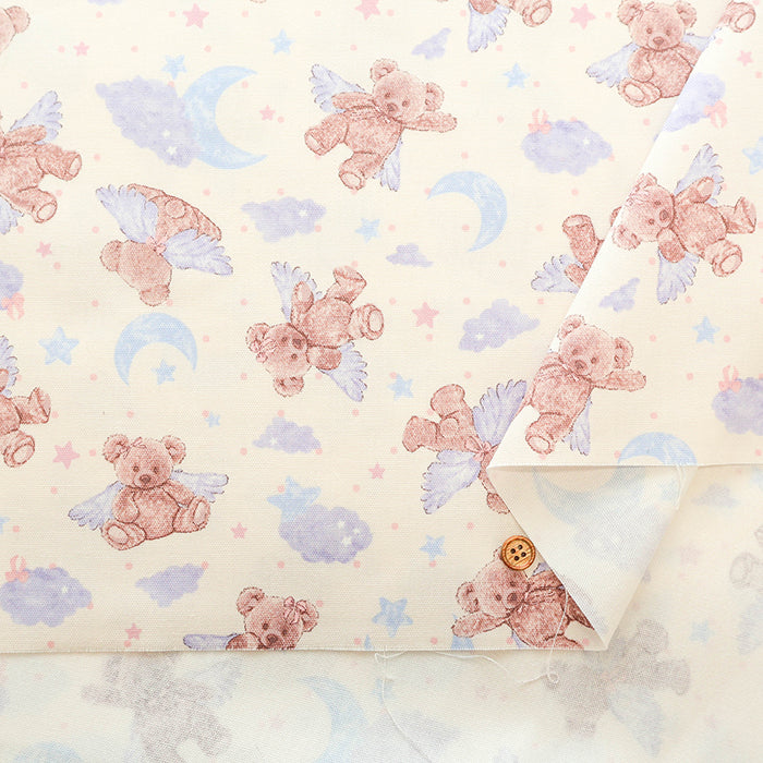 Cotton Oxford Fabric - Classical Modern Angel Bear - nomura tailor