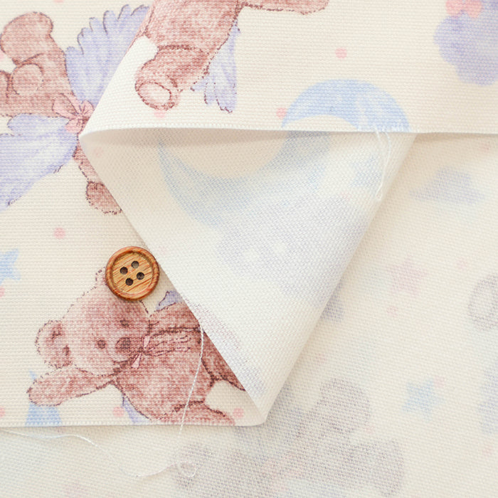 Cotton Oxford Fabric - Classical Modern Angel Bear - nomura tailor