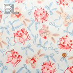 Cotton Oxford Fabric - Classical Modern Rabbit Ribbon - nomura tailor