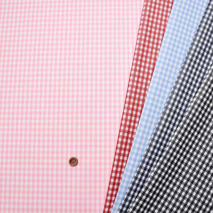 Cotton Broad Print Laminated Fabric Gingham Check - nomura tailor