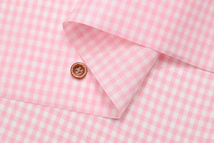 Cotton Broad Print Laminated Fabric Gingham Check - nomura tailor