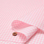 Cotton Broad Print Laminated Fabric Gingham Check - nomura tailor