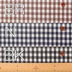 Cotton tip dyed and erased laminated fabric gingham check - nomura tailor