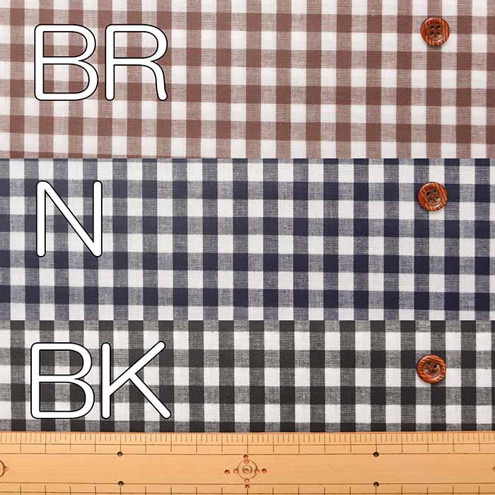 Cotton tip dyed and erased laminated fabric gingham check - nomura tailor