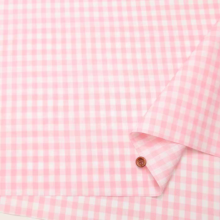 Cotton tip dyed and erased laminated fabric gingham check - nomura tailor