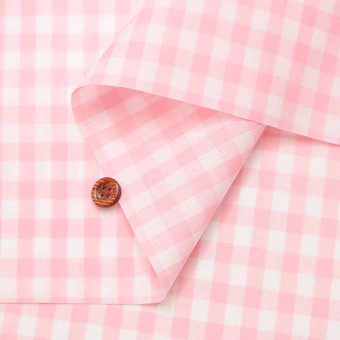 Cotton tip dyed and erased laminated fabric gingham check - nomura tailor