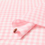 Cotton tip dyed and erased laminated fabric gingham check - nomura tailor