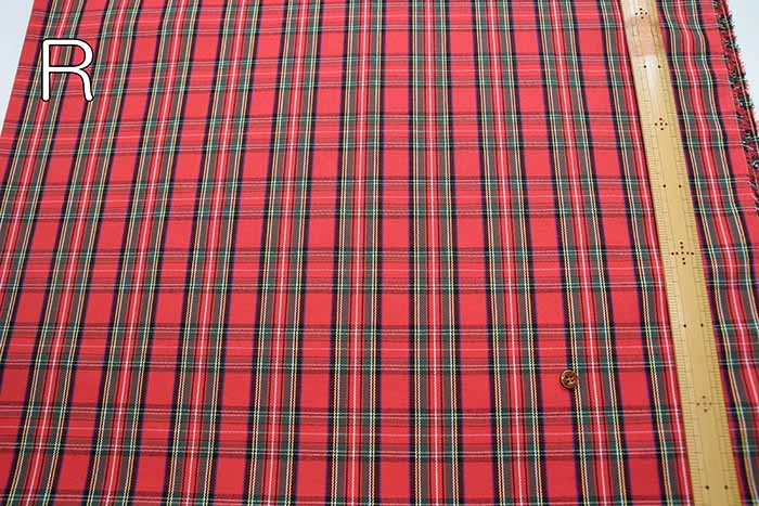 kokochi fabric T/C printed fabric tartan check - nomura tailor