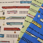 Cotton Ox Print Fabric Favorite Series Electric Train - nomura tailor