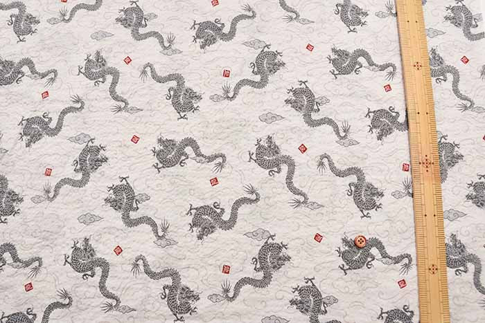 Cotton ripple print fabric Favourite Series Dragon - nomura tailor