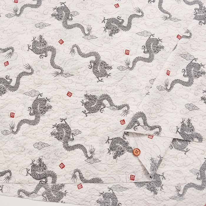 Cotton ripple print fabric Favourite Series Dragon - nomura tailor