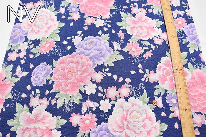 Cotton Ripple Print Fabric Favourite Series Sweet Flower - nomura tailor