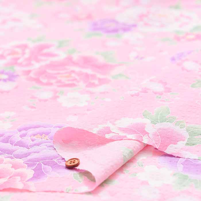 Cotton Ripple Print Fabric Favourite Series Sweet Flower - nomura tailor