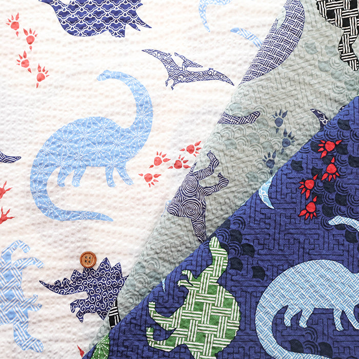 Cotton Ripple-printed Fabric - Favorite Series Dinosaur - nomura tailor