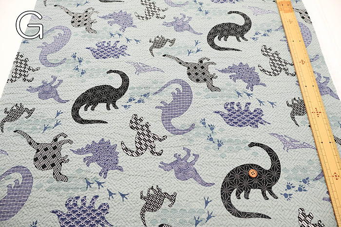Cotton Ripple-printed Fabric - Favorite Series Dinosaur - nomura tailor