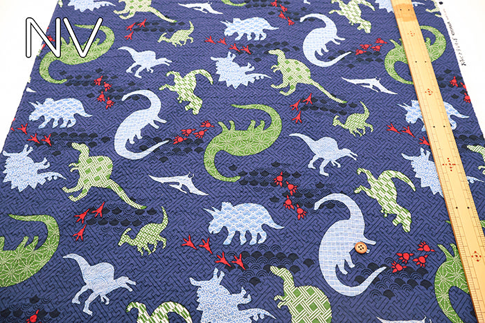 Cotton Ripple-printed Fabric - Favorite Series Dinosaur - nomura tailor