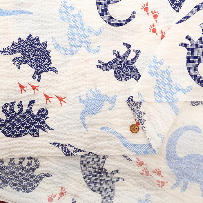 Cotton Ripple-printed Fabric - Favorite Series Dinosaur - nomura tailor