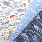 Cotton Ripple Printed Fabric - Favorite Series Waves - nomura tailor