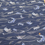 Cotton Ripple Printed Fabric - Favorite Series Waves - nomura tailor
