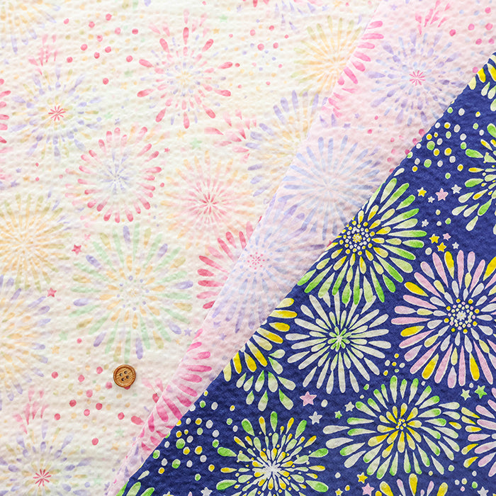 Cotton Ripple-printed Fabric - Favorite Series Fireworks Star - nomura tailor
