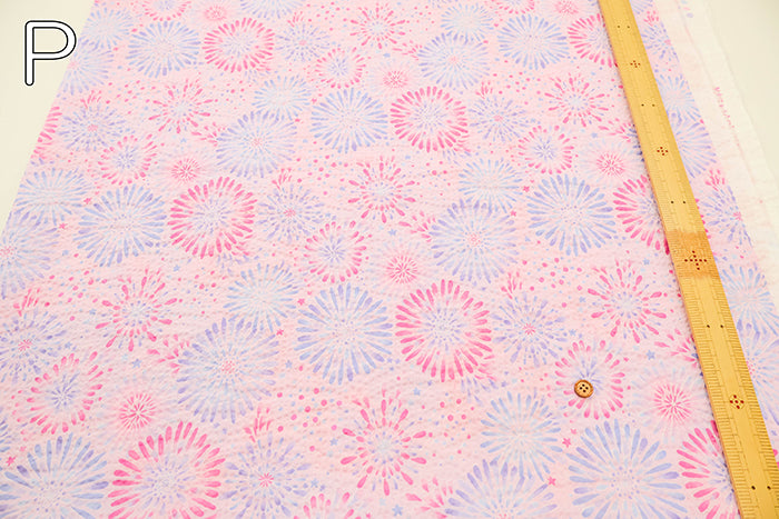 Cotton Ripple-printed Fabric - Favorite Series Fireworks Star - nomura tailor