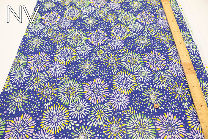 Cotton Ripple-printed Fabric - Favorite Series Fireworks Star - nomura tailor
