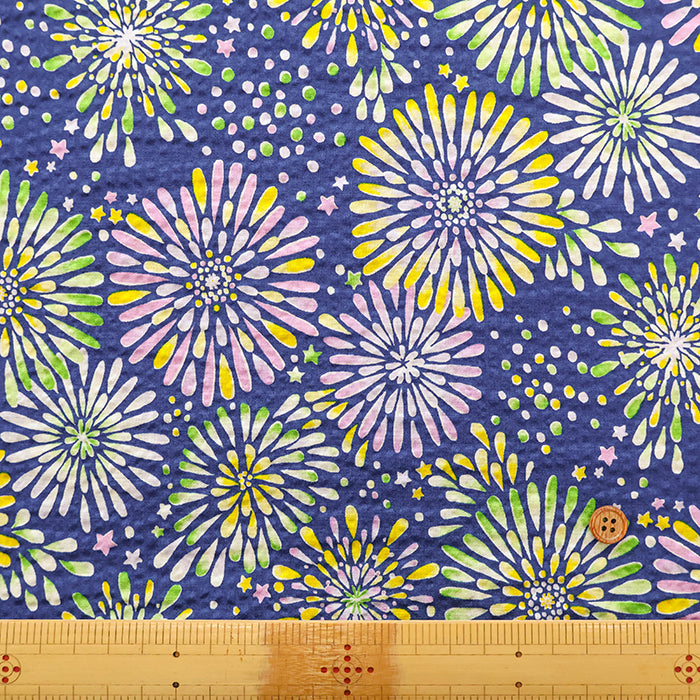 Cotton Ripple-printed Fabric - Favorite Series Fireworks Star - nomura tailor