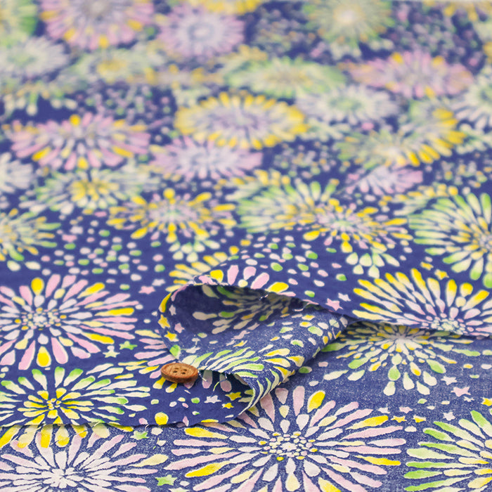 Cotton Ripple-printed Fabric - Favorite Series Fireworks Star - nomura tailor