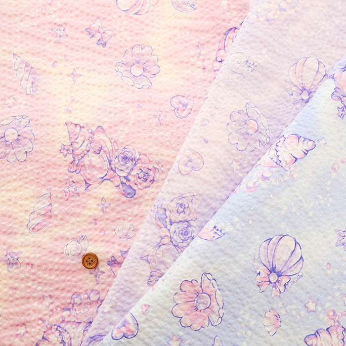 Cotton Ripple-printed Fabric - Favorite Series Pearl Flower - nomura tailor