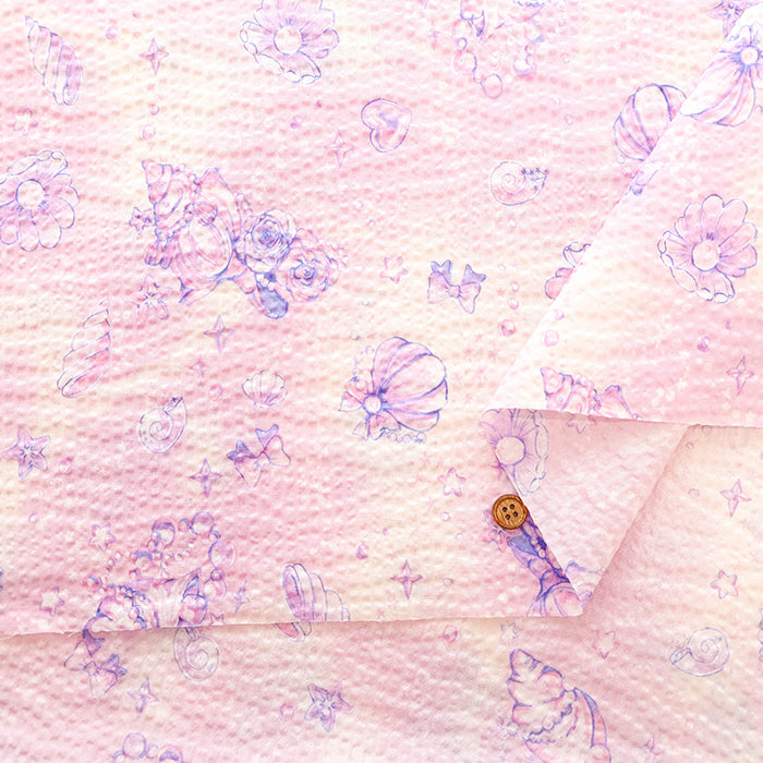 Cotton Ripple-printed Fabric - Favorite Series Pearl Flower - nomura tailor