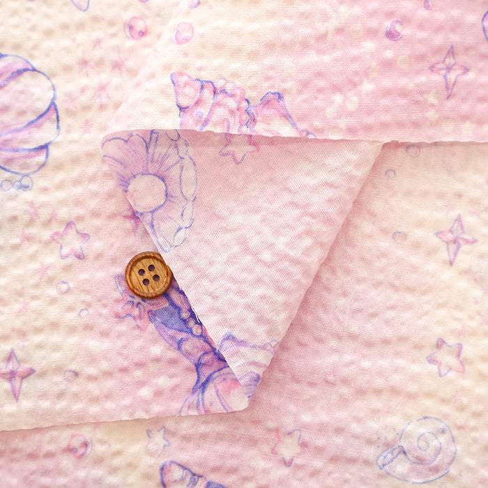 Cotton Ripple-printed Fabric - Favorite Series Pearl Flower - nomura tailor