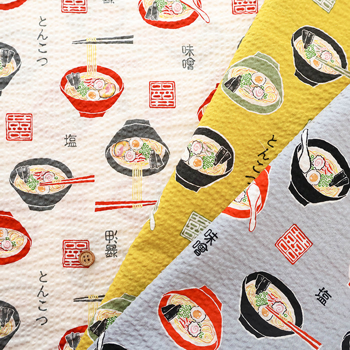 Cotton Ripple-printed Fabric - Favorite Series Ramen - nomura tailor