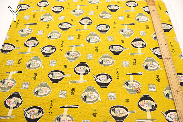 Cotton Ripple-printed Fabric - Favorite Series Ramen - nomura tailor