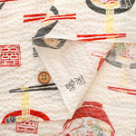 Cotton Ripple-printed Fabric - Favorite Series Ramen - nomura tailor