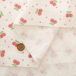 Made in China Needle-Out Knit Fabric - Cherry dots - nomura tailor
