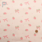 Made in China Rib Knit Fabric - Strawberry Ribbon - nomura tailor