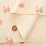 Made in China Rib Knit Fabric - Strawberry Ribbon - nomura tailor