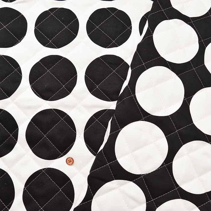 Cotton oxford printed quilt fabric ≪Half stitch≫ Polka dots - nomura tailor