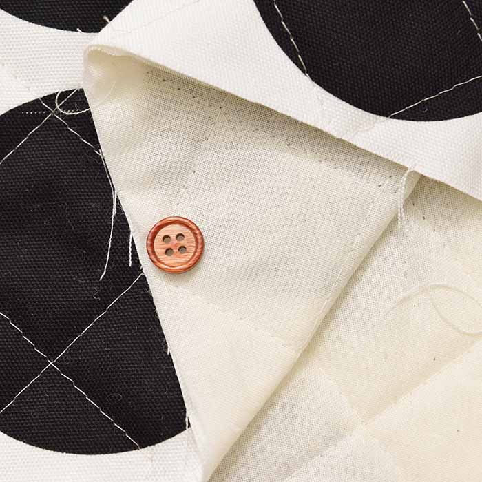 Cotton oxford printed quilt fabric ≪Half stitch≫ Polka dots - nomura tailor