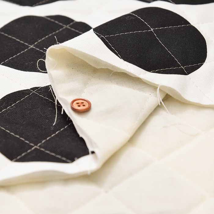 Cotton oxford printed quilt fabric ≪Half stitch≫ Polka dots - nomura tailor