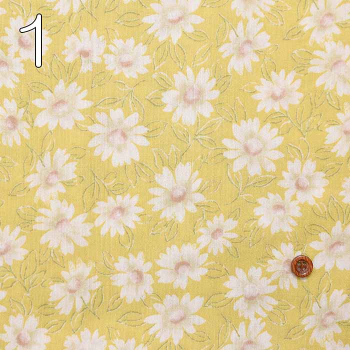 Cotton Si Clap Print Fabric Sheer Style Flower - nomura tailor