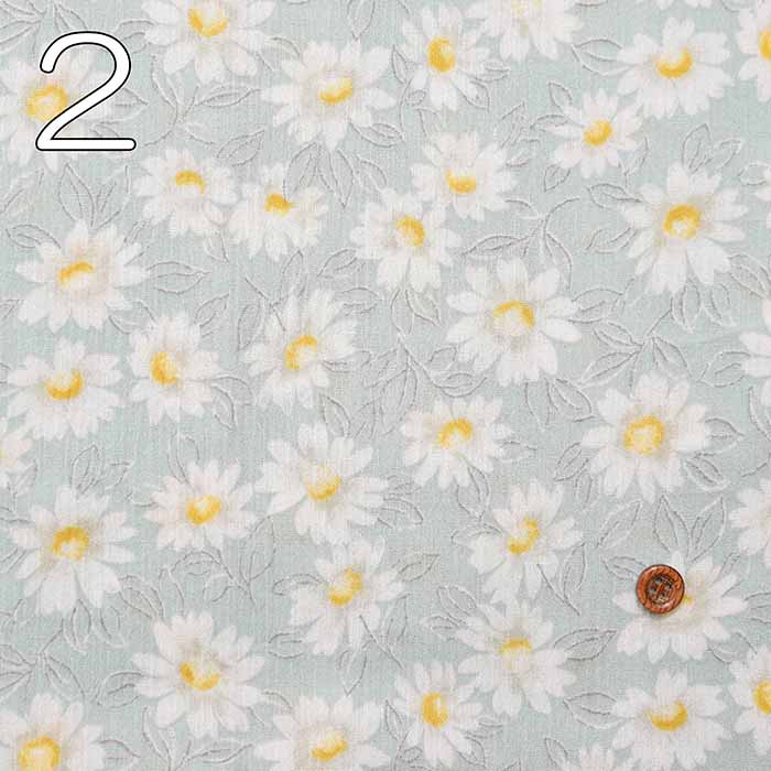 Cotton Si Clap Print Fabric Sheer Style Flower - nomura tailor