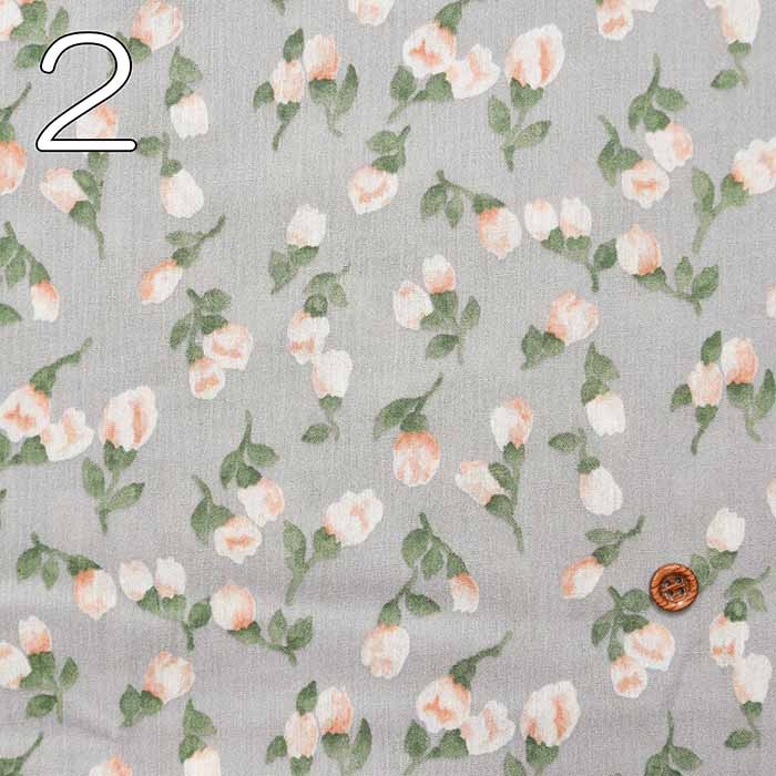 Cotton Si Clape Print Fabric Sheer STYLE Tsubomi - nomura tailor