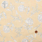 Cotton Si Clape Print Fabric Sheer Style Line Flower - nomura tailor