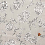 Cotton Si Clape Print Fabric Sheer Style Line Flower - nomura tailor