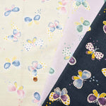 Cotton Southern Cross Print Fabric RICORNO Watercolor Butterfly - nomura tailor