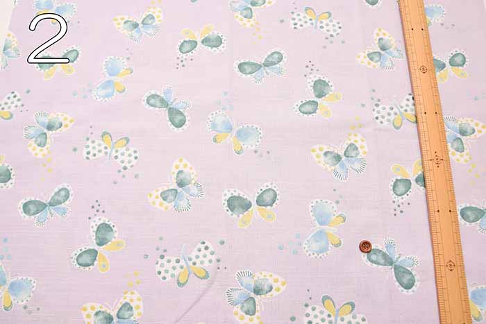 Cotton Southern Cross Print Fabric RICORNO Watercolor Butterfly - nomura tailor