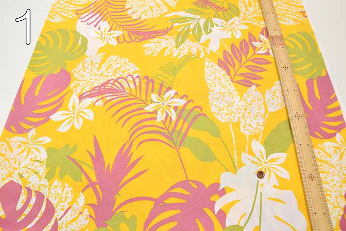 T/C print fabric Hawaiian plumeria - nomura tailor
