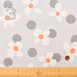 Cotton Ox Printed Fabric COLORHYTHM Dots & Flowers - nomura tailor