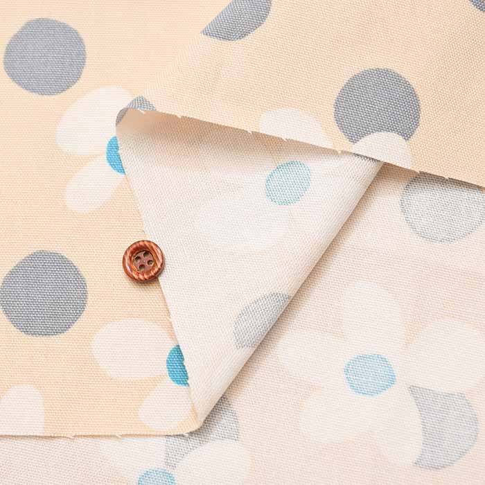 Cotton Ox Printed Fabric COLORHYTHM Dots & Flowers - nomura tailor